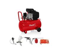 Compresseur d'air à huile 50L 8 bar 115 PSI Silencieux 2CV 1.5KW + Kit 5 accessoires pneumatique