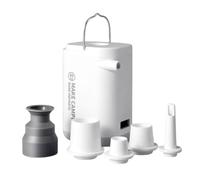Compresseur d'air compact avec lumière LED - Moteur haute efficacité - Compatibilité multi-appareils - Outil de camping - Pompes compactes de voyage pour le camping