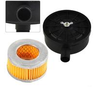 Compresseur d'air de 20 mm - Réduction du bruit - Silencieux et système de filtration - Construction en plastique noir - Pour pompe à piston - Contrôle du bruit - Pièces de rechange
