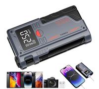 Compresseur D'air De Démarrage De Voiture - Gonfleur Portable De Batterie 14,8 V | Alimentation De Charge De Type C 120 W | Démarreur De Véhicule D'urgence ABS, Faible Bruit ≤ 84 DB, Résistant À La