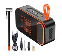 Compresseur d'air de voiture, pompe à air sans fil de 130 psi - Équipement de gonflage automobile sans fil haute tension pour camions