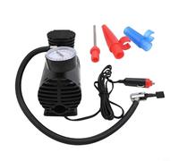 Compresseur d'air électrique de voiture 12 V 300 psi portable avec adaptateurs de buse pour voiture, moto, pour vélo, balles et gonflables, design compact pour un rangement facile dans le coffre du