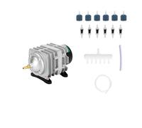 Compresseur d'air électromagnétique 25/30/35/45W, pompe à oxygène for Aquarium, aérateur d'étang à 6 voies avec pièces(ACO-308 30W)