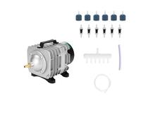 Compresseur d'air électromagnétique 25/30/35/45W, pompe à oxygène for Aquarium, aérateur d'étang à 6 voies avec pièces(ACO-318 45W)