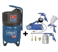 COMPRESSEUR D'AIR ÉLETRIQUE VERTICAL 24 LITRES SCHEPPACH HC24V KIT 8 PIÈCES