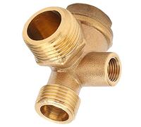 Compresseur d'air en laiton Clapet anti-retour, Clapet anti-retour à 3 ports à filetage mâle 1/2x3/8x10
