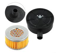 Compresseur d'air et réducteur de bruit silencieux avec filtre à air de 20 mm pour pompes à piston, accessoire en papier plastique, noir (2 pièces)