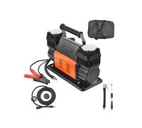 VEVOR Compresseur d'air robuste 12 V, gonfleur de pneus portable à double cylindre, 300 L/min, kit de gonflage de pneus, 10,3 bar, avec adaptateurs, pour camions, voitures, SUV, 4 x 4, camping-car