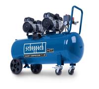 Compresseur d'air horizontal 4 cylindres Scheppach HC100Si - 100L - 2200 W - 8 bars - silencieux