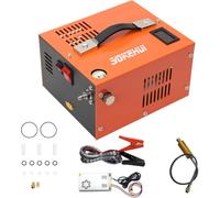Compresseur d'air PCP 4500 PSI, Pompe Haute Pression Portable à Double Alimentation 110V/12V, sans Huile, Ventilateur Intégré, Raccord Rapide 8mm pour Fusil à Air, Paintball