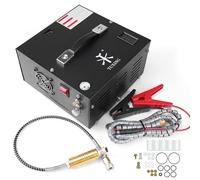 Compresseur d'air PCP TUXING | 4500 PSI / 300 Bar | Double alimentation pour voiture (12 V CC ou 220 V CA domestique) | Refroidissement par ventilateur, compresseur d'air portable, pompe HPA haute