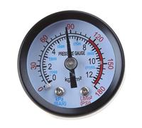 Compresseur d'air pneumatique hydraulique manomètre 0-12 bar 0-180 PSI à montage arrière Jauge de pression de fluide professionnel Kit d'outils pneumatiques