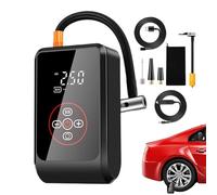 Compresseur d'air, pompe de gonflage sans fil, remplissage de pneus électrique, fonction d'arrêt automatique, écran LED, alimentation de batterie rechargeable, parfait pour voiture, moto, 14,5 x 8,5 x