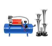 Compresseur d'air portable 6 l 150 PSI haute pression avec arrêt automatique pour pneus de voiture, vélos et bateaux, 12 V CC avec pieds anti-vibrations, compact 46 x 20,5 x 24 cm