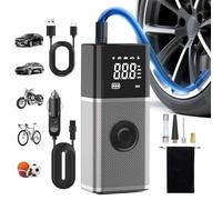 Compresseur d'air portable de gonflage de pneus, pompe à air sans fil 5 fois plus rapide 180 PSI pour pneus de voiture avec indicateur numérique et arrêt automatique, pompe sans fil
