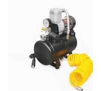 Compresseur d'Air Portable pour Voiture 12V 150 psi 10 Bar Avec Reservoir 3L Manomètre Débit 60 l/min 180 W Prise allume-cigare Gonflage de Pneus Alimentation en Air pour Klaxons à Air