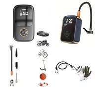 Compresseur d'air portable pour voiture, moto, scooter, vélo, ballon gonflable compatible avec système Red Devil 50 gonfleur automatique 60 W de puissance 2000 Mah 8 x 14 x 4,5 cm