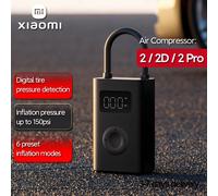 Compresseur d'air portable Xiaomi Mijia 2/2D, gonfleur de pneus numérique, pompe à air électrique pour voitures, vélos et motos