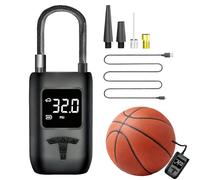 Compresseur d'air portatif de gonfleur de pompe à air automatique électrique 150PSI | Gonfleur de pneu rechargeable USB 4000 mAh avec chargement de type C | Mini pompe silencieuse pour balles et ballo