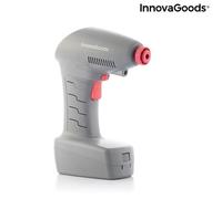 InnovaGoods® Compresseur d'air portable avec LED AirPro, gonfle rapidement et facilement des pneus, matelas gonflables et autres articles, lumière LED pour une meilleure visibilité, idéal pour les voy