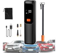 Compresseur d'air Portatif | Pompe À Air Portative pour Pneus De Voiture avec Manomètre | Outil Électrique avec Accessoires D'Adaptateur | pour Garage Extérieur Moto Véhicule Vélos Ballons