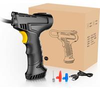 compresseur d'air rechargeable 120w Pompe gonflable portable numérique pour voiture, vélo et balles Noir