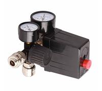 Compresseur d'air, régulateur de soupape de pression, 1/4" 90-120 PSI 220 V, régulateur de distribution de compresseur d'air, vanne de commande de pompe à air, jauges de valve, régulateurs