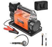 VEVOR Compresseur d'air robuste 12 V, gonfleur de pneus portable 200 L/min, kit de gonflage de pneus avec manomètre numérique, 10,3 bar avec adaptateurs pour camions, voitures, SUV, 4 x 4, camping-car