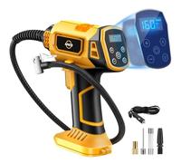 Compresseur d'air sans fil pour batterie Dewalt 20 V Max, gonfleur de pneu portable 150 psi, pompe à air portable avec manomètre numérique pour voitures, motos, vélos, ballons de sport (sans batterie)