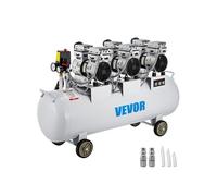 VEVOR Compresseur d'Air Sans Huile Silencieux 8bar 2200W 80L Double Manomètre