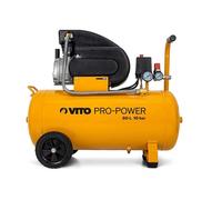 VITO - Compresseur d'air 50L Silencieux 10 bar 145 PSI 2.5 CV Débit 206 L/min