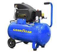 Goodyear - Compresseur d'air de 50 L, Capacité d'aspiration 188 litres/minute, 2 800 tr/min, Pression nominale 8 bars/115 PSI, Protection contre les surcharges, Régulateur robuste