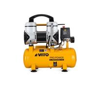 VITO - Compresseur d'Air Portatif Silencieux 8L 1.5CV / 1,1 kW Gonfleur Pneus Voiture Chantier Sans huile 8 bar