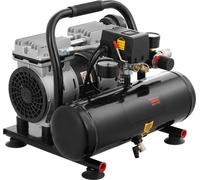 Compresseur d'air SucceBuy, rŽservoir d'acier de 1 gallon, 1 CV, 1,5 CFM, compresseur d'air sans huile de 7 bars & pression max. de 120 PSI, compresseur portable ultra-silencieux de 68 dB pour la rŽpa