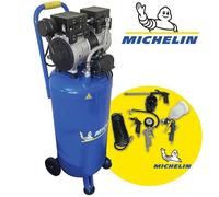 Compresseur d'air Vertical Silencieux Michelin MVX50-1 SILENT - 50 L - 1 CV + kit accessoires