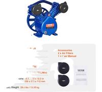 Compresseur d'air VEVOR, 3,0 CV, 5,5 CV, 116 PSI de pression maximale, 185 PSI de pression maximale, 3 CV