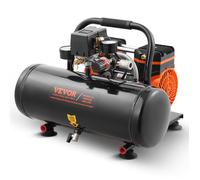 VEVOR Compresseur d'Air sans Huile, Réservoir Acier 8 L, 220 V, 860 W, 2,5 CFM 8 bar, Pression Max 120 PSI, Compresseur Silencieux Portable pour Réparation Auto, Gonflage Pneus, Peinture Pistolet