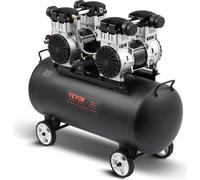 VEVOR Compresseur Air Compact Portable Sans Huile Réservoir 75 L 90 PSI 3 kW