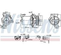 Compresseur de climatisation 1234yf PAG 46 YF 890172 NISSENS pour NISSAN NOTE