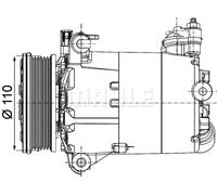 Compresseur de climatisation 1234yf PAG 46 YF ACP 1357 000P MAHLE pour VOLVO