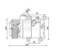 Compresseur, climatisation MAHLE ORIGINAL ACP 1467 000P