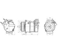 AVA COOLING SYSTEMS AUAK354 Compresseur de clim