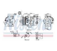 Compresseur de climatisation NISSENS 890210
