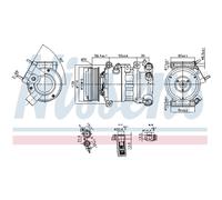 Compresseur de climatisation NISSENS 890599