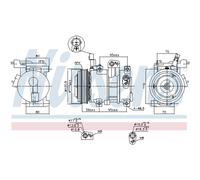 Compresseur de climatisation NISSENS 890683