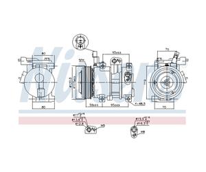 Compresseur de climatisation NISSENS 890683