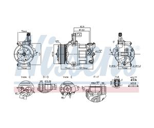 Compresseur de climatisation NISSENS 891034