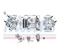 Compresseur de climatisation NISSENS KLIMA NIS 890796