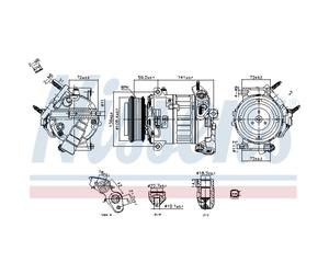 Compresseur de climatisation NISSENS KLIMA NIS 890796