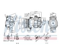 Compresseur de climatisation NISSENS NIS 890696